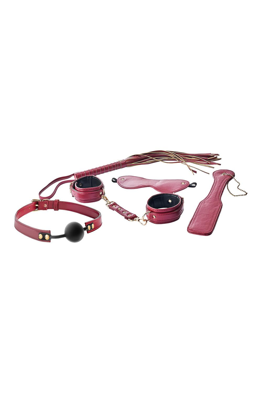 Kit de 5 piezas de BDSM Rojo - BLAZE ELITE