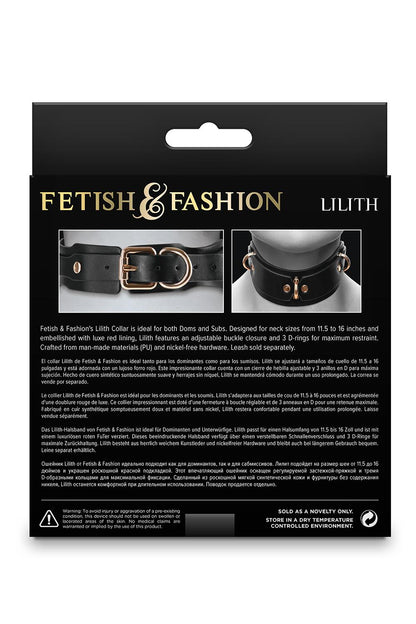 FETISH & FASHION LILITH COLLAR BLACK