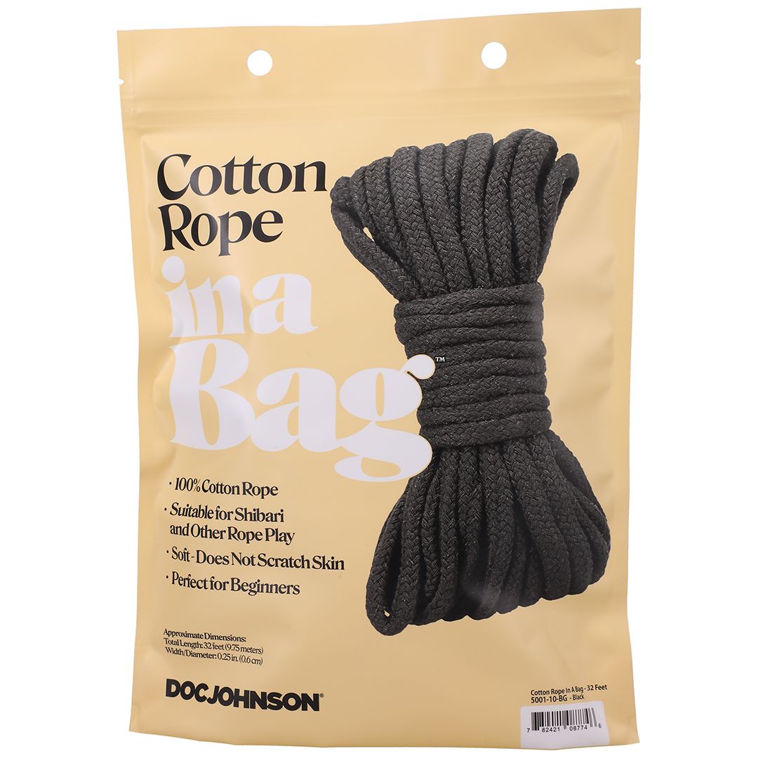 Cotton Rope 32ft Black