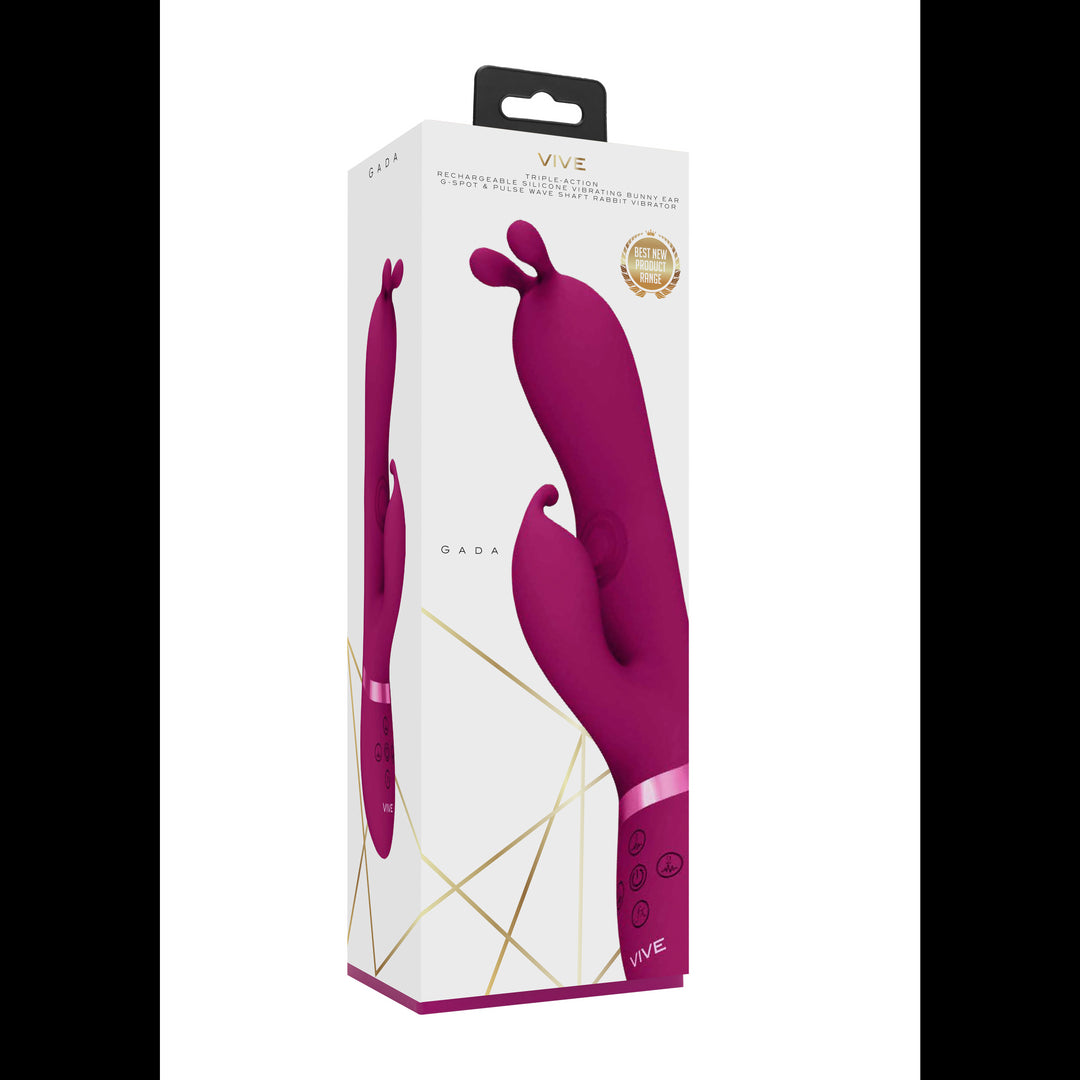 Gada - Triple Action Rabbit Vibrator - Pink