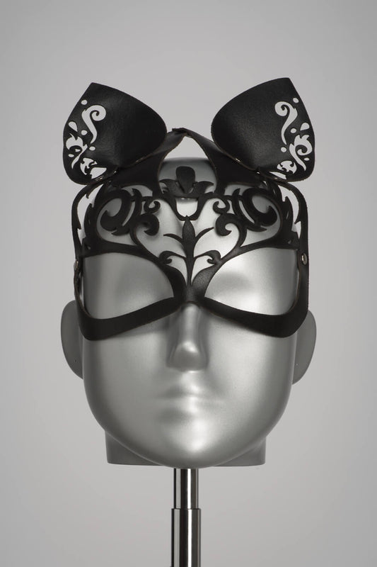 Leather Catwoman Mask - Lilly
