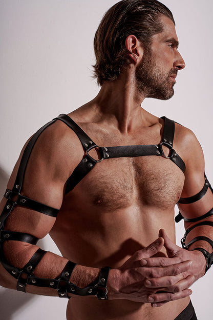 Leather Gladiator Harness Man - Hero