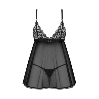 Blomentis babydoll & thong Black M/L