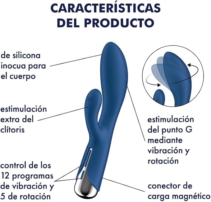 Vibrador Rotatorio Spinning Rabbit 1 Azul - Satifyer