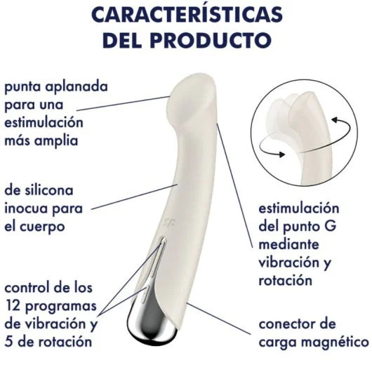 Vibrador Rotatorio Spinning G-Spot 1 Beige - Satifyer