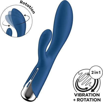 Vibrador Rotatorio Spinning Rabbit 1 Azul - Satifyer