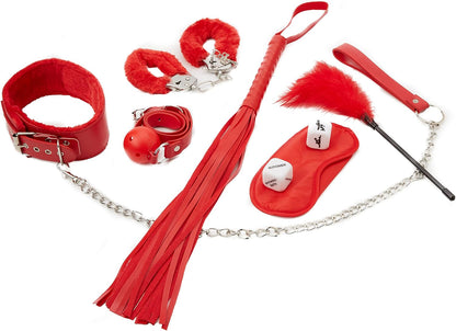 Kit 6 de Introducción al Bondage Rojo - Ouch!