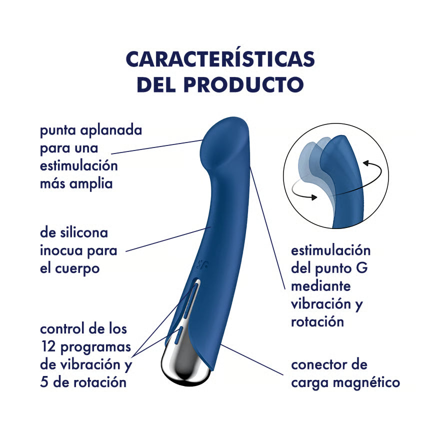 Vibrador Rotatorio Spinning G-Spot 1 Azul - Satifyer