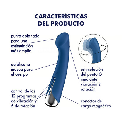 Vibrador Rotatorio Spinning G-Spot 1 Azul - Satifyer
