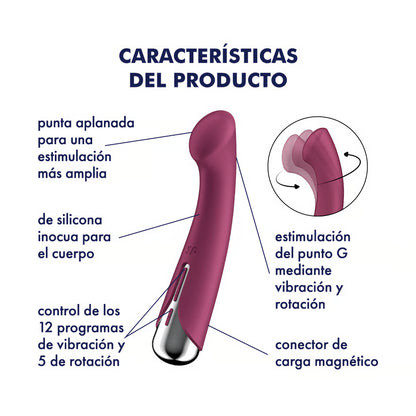 Vibrador Rotatorio Spinning G-Spot 1 Rojo - Satifyer